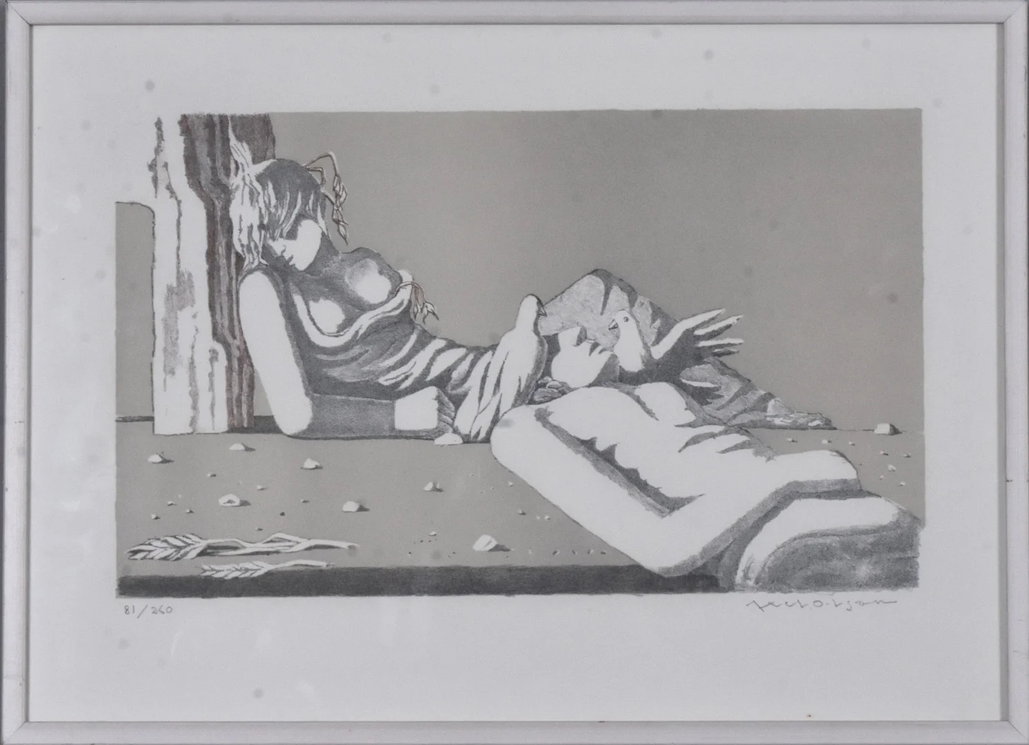 AXEL OLSON. Färglitografi. — Engravings & Prints — Halmstads Auktionskammare
