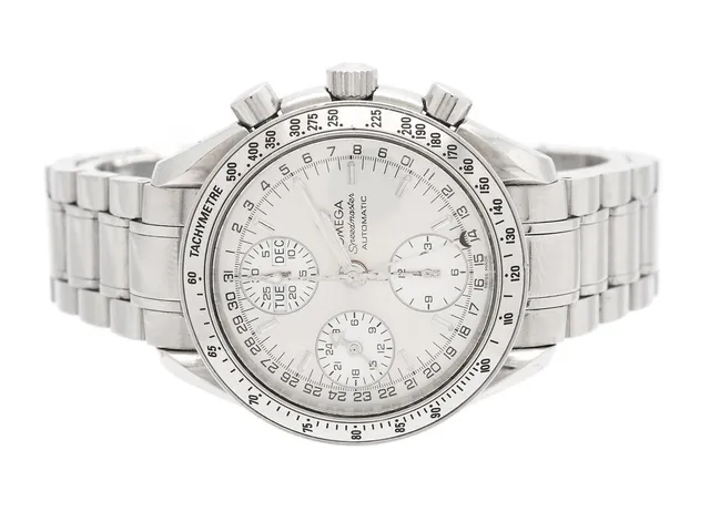 OMEGA, Speedmaster, Day-Date, "Tachymetre", Cal 1151, Serie nr. 57191469, PIC nr. 3523.30.00, Ref nr. ST 375.0084, Boett nr. 175.0084 (LL), kronograf, herrur, 39 mm, stål, automatisk, safirglas, dag, datum, månad, 24-timmarsvisning, skadad urtavla/visare, servicebehov, buckla boett (se bild), originallänk, viklås, Ref nr. 1563/850, ca 2000.