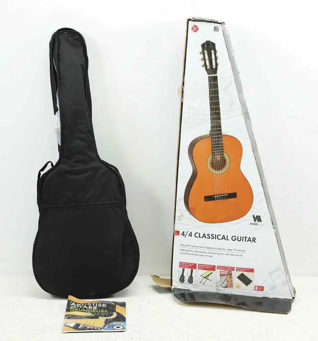 AKUSTISK GITARR, 4/4 konsertgitarr, för nybörjare, barn från ca 13 år och vuxna, Vision music.