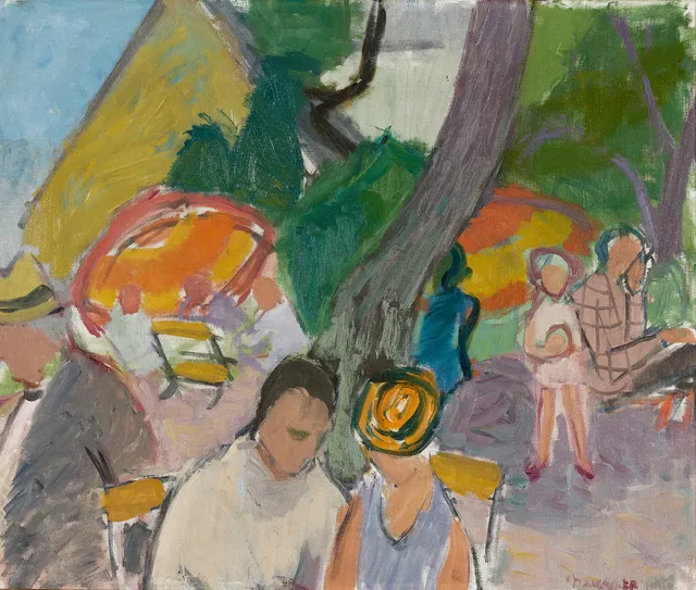 BRITA AF KLERCKER (Sverige, Lund 1906-2001 Lund), I parken, signerad och daterad, olja på duk.