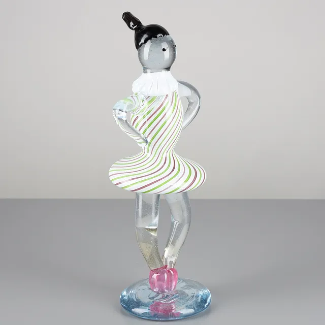 TARMO MAARONEN (1963). GLASSKULPTUR, Prima ballerina, signerad samt daterad 2002, Bianco Blu.