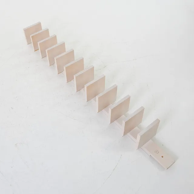 JOHN KANDELL. Hylla, "Pilaster", Källemo, ljust betsad björk.brännstämplad.
