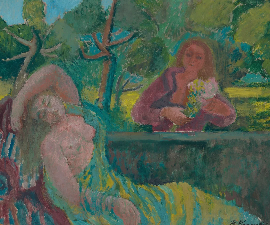 Krauskopf, Bruno — Sommer i hagen — Kunst/Maleri — Blomqvist