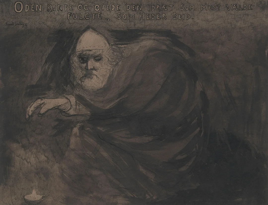 Sinding, Sigmund — "Oden kunde og..." 1906 — Kunst/Øvrig billedkunst — Blomqvist