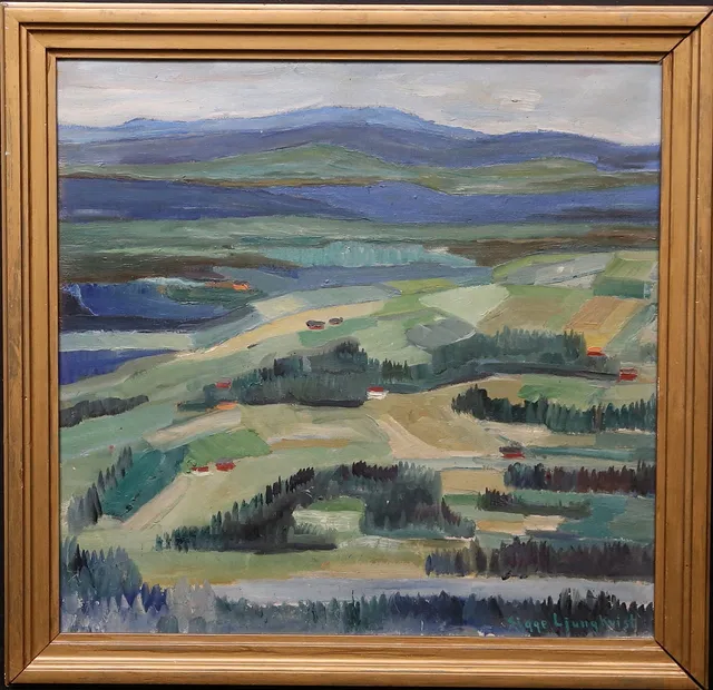 SIGGE LJUNGKVIST. Jämtlandslandskap. Olja på duk, signerad.