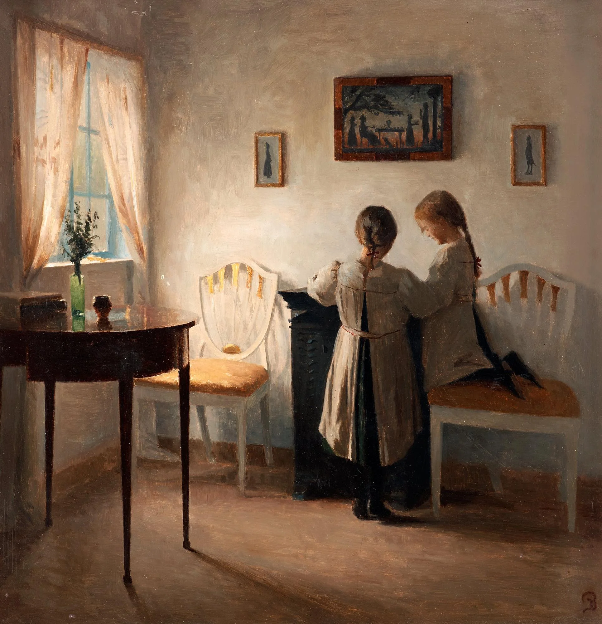 Peter Ilsted, Interiör med två flickor. — Bukowskis