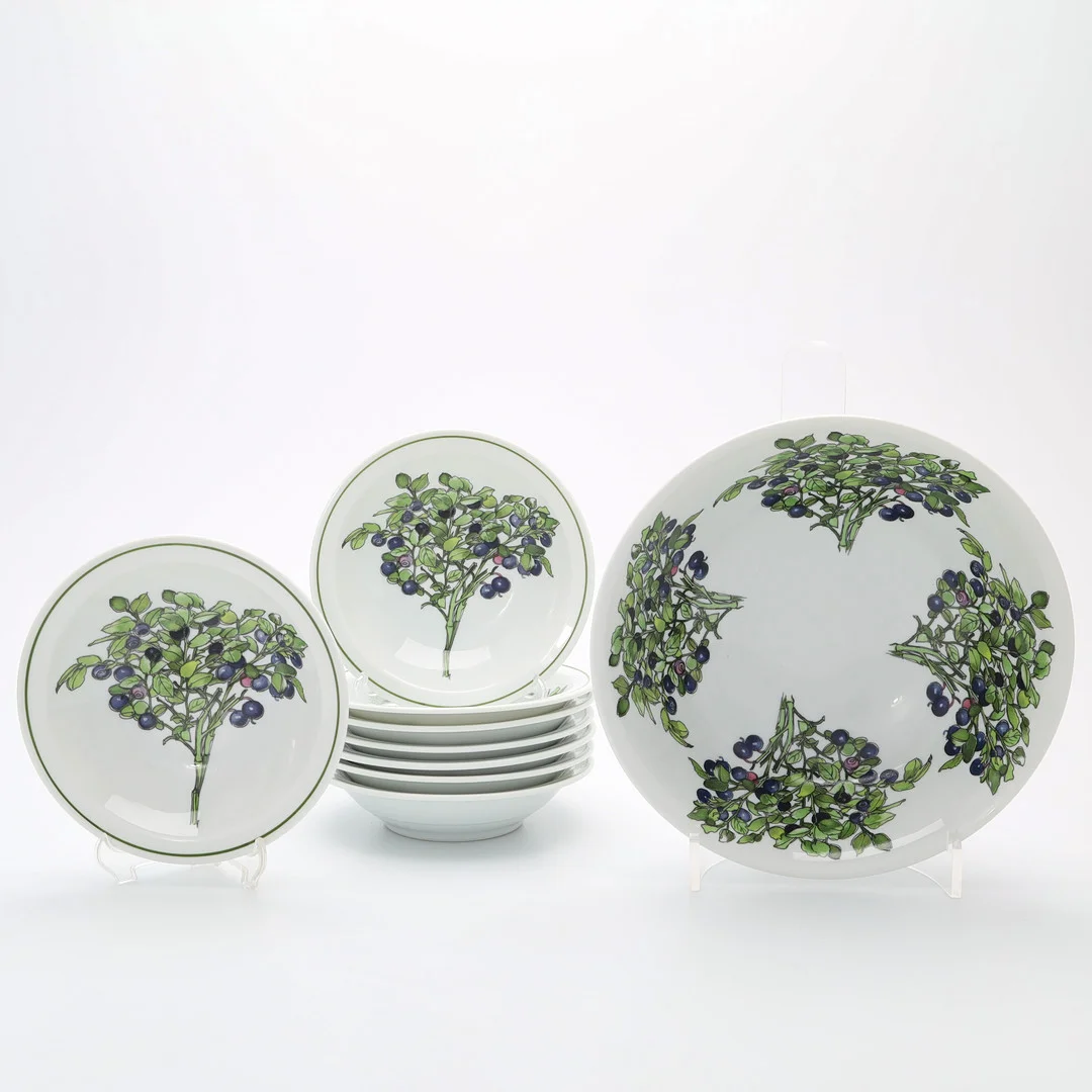 MARGUERITE WALFRIDSON. skålar, "Midsommar", 9 delar, IKEA, design från 1970-tal. — Tableware — Auktionsmagasinet Vänersborg