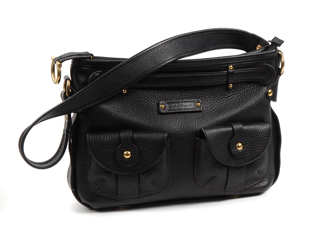 VÄSKA, SALVATORE FERRAGAMO, svart läder, 31x23x5 cm, dustbag. — Accessoarer/Väskor — Kaplans