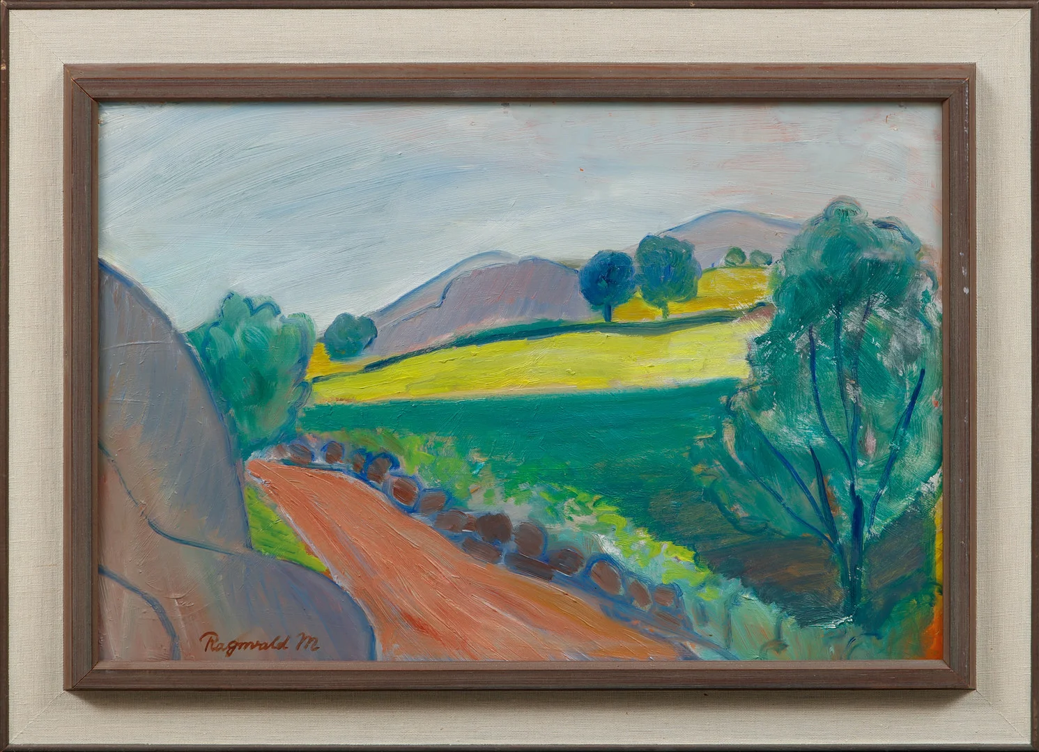 RAGNVALD MAGNUSSON. Landskap, olja på pannå, signerad. — Paintings — Göteborgs Auktionsverk