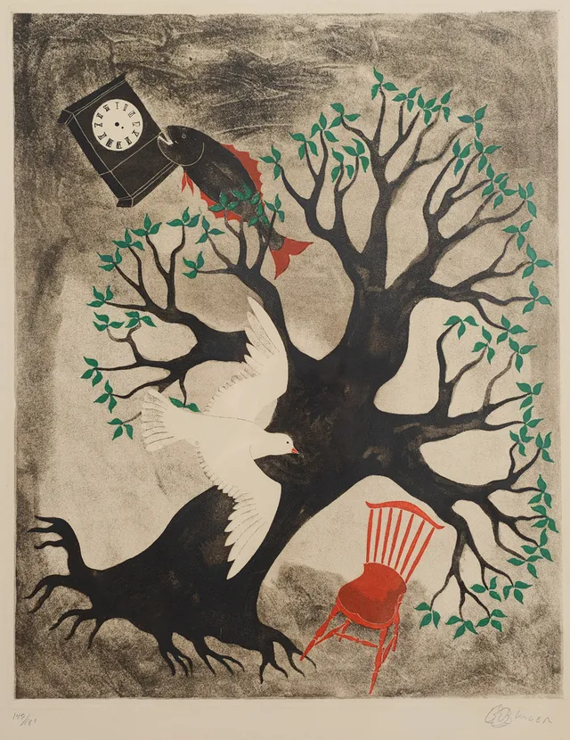 HENRY UNGER. Komposition, färglitografi, signerad, numrerad 142/180.