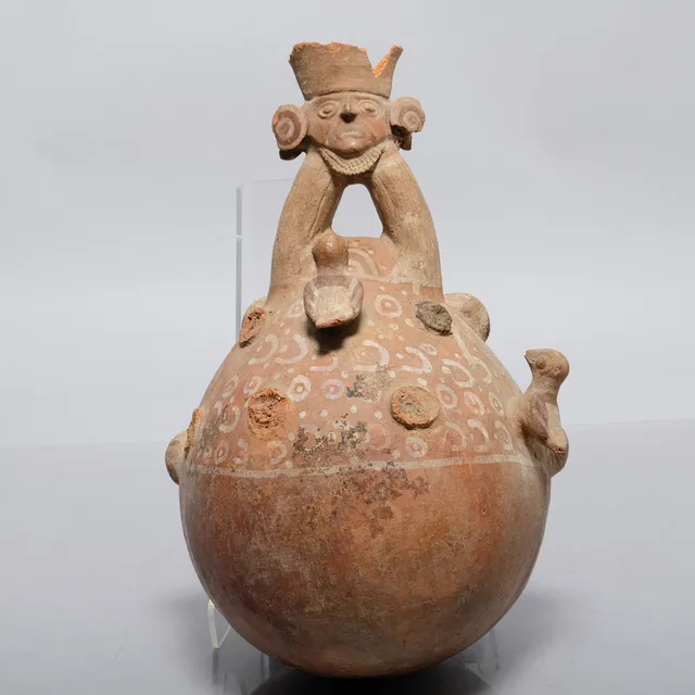 FIGURKÄRL, Keramik, För columbiansk-stil. 100-700 e Kr, Peru.