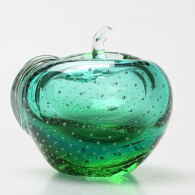 KONSTGLAS, äpple, Marcolin, Ronneby, signerad.