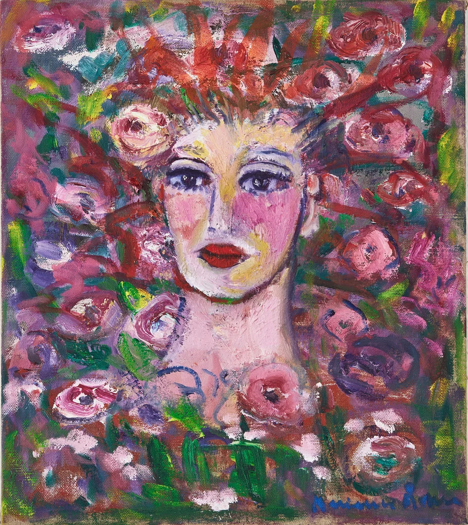 MARIANNE ÅGREN. Porträtt, olja på duk, signerad. — Paintings — Stockholms Auktionsverk Magasin 5