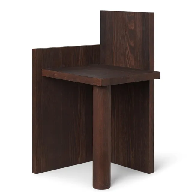 Firm Living. UTA Piece Bedside Table Dark Oiled Pine