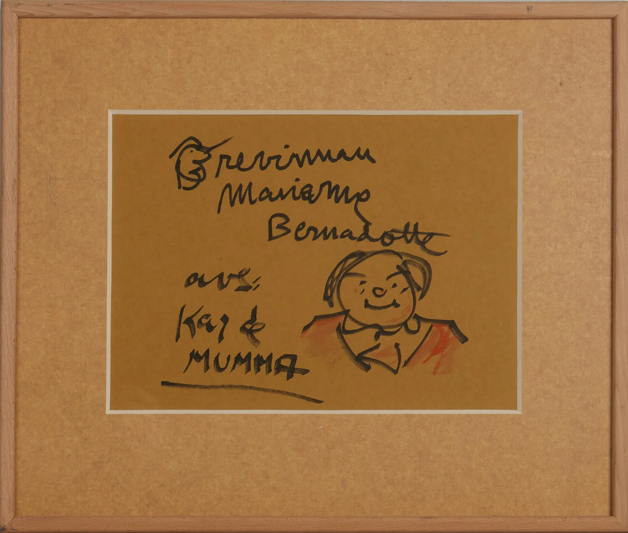 KAR DE MUMMA (1904-1997). Grevinnan Marianne Bernadotte, tusch och krita, signerad. — Drawings — Stockholms Auktionsverk Magasin 5