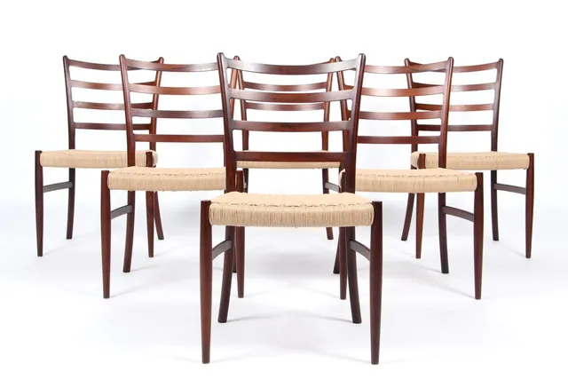 Skovby Møbelfabrik. Six dining chairs in rosewood. (6)