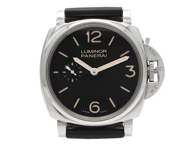PANERAI, Luminor Due 3 Days, Cal P.1000, Verk nr. 002372, Serie nr. PL0014676, Ref nr. PAM00676, Boett nr. OP7078/PL 0014676, herrur, 42 mm, stål, manuell, safirglas, liten sekundvisare, glasbaksida, läderband, originalspänne, ca 2017.