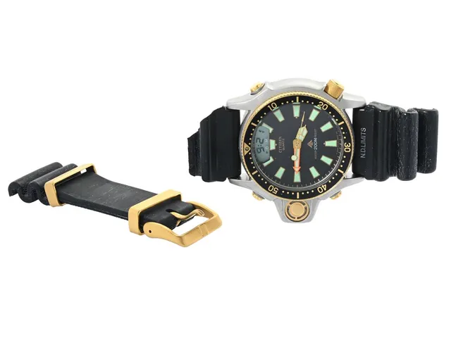 CITIZEN, Aqualand (200M), Serie nr. 1061770, Boett nr. C022-088093 Y / GN-4-S, herrur, 51 x 39,5 mm, analog/digital, bicolour, quartz, mineralglas, defekt (analog går ej, akut servicebehov), gummiband (se fördjupad information), ca 1991.