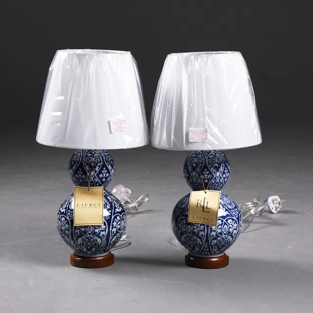 LAUREN RALPH LAUREN HOME TABLE LAMPS, A PAIR.