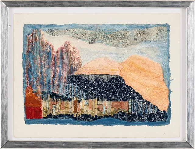 ANA MARIA BEAULIEU LAGUARDIA (FÖDD 1941). Stadsbild, blandteknik.