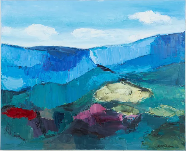 MARIE VON KRAEMER. "Gorges du Verdon", olja på duk, signerad.