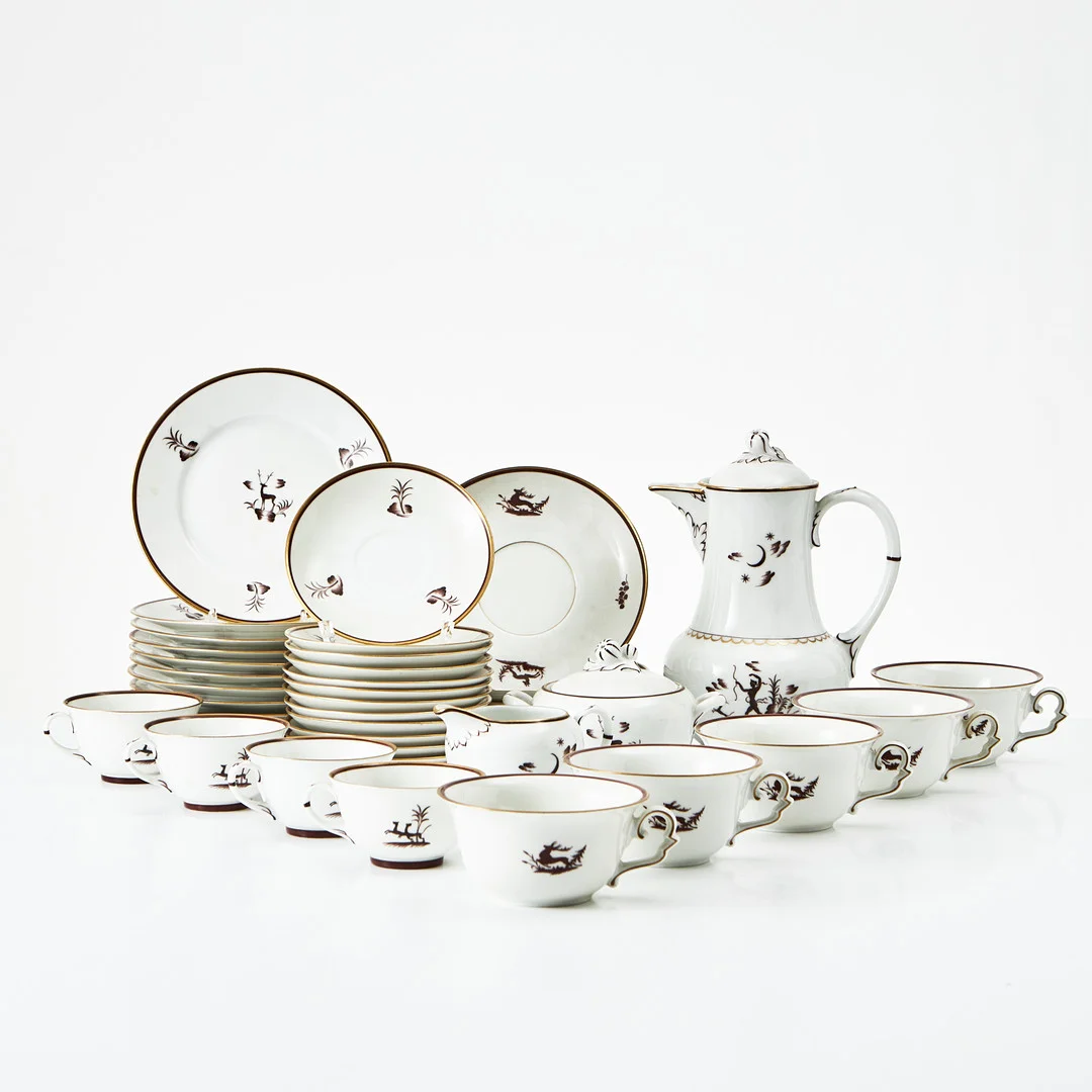 EINAR FORSETH. Servis, " Diana" märkt KPM respektive Lidköping. — Tableware — Stockholms Auktionsverk Magasin 5