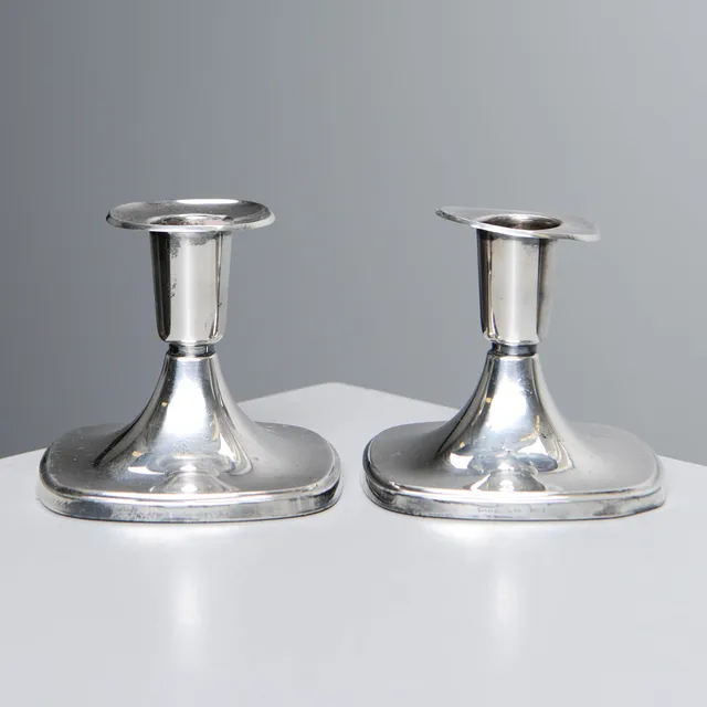 TORE ELDH. Ljusstakar, ett par, silver, Ceson, Göteborg, 1964.
