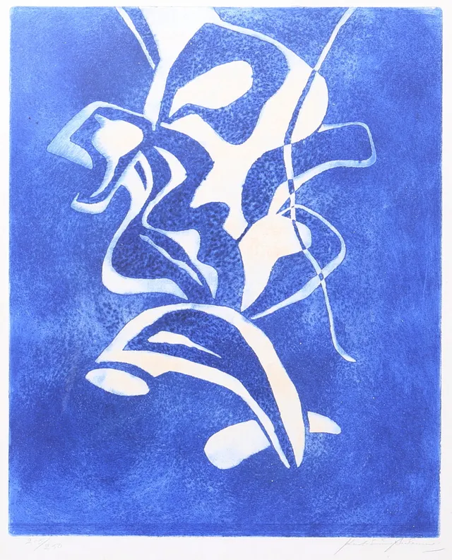 KARL EINAR ANDERSSON. Färglitografi, abstrakt komposition, signerad, numrerad 205/250.