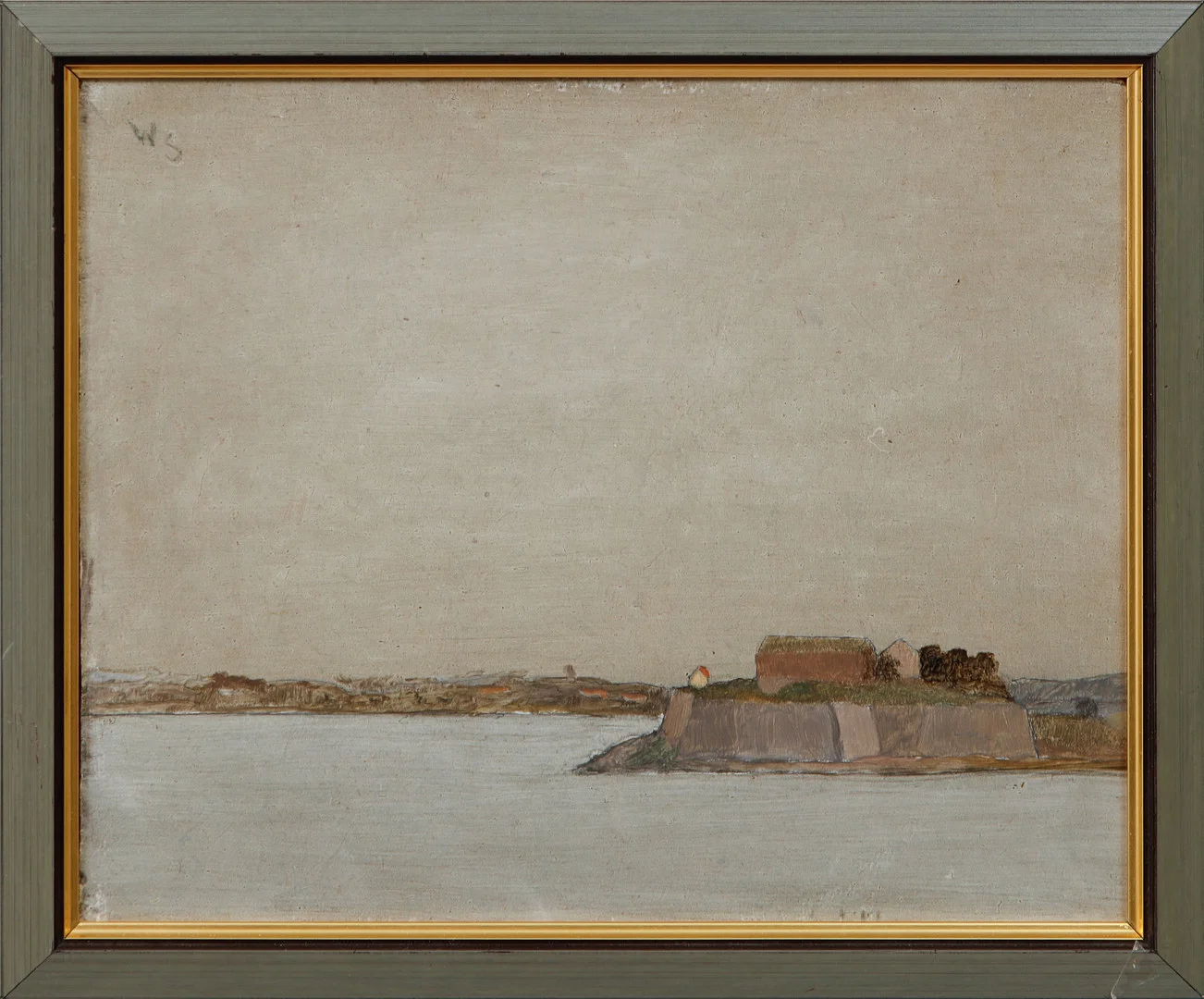 WILGOT SVENSSON. "Varbergs fästning" olja på pannå, signerad. — Paintings — Göteborgs Auktionsverk