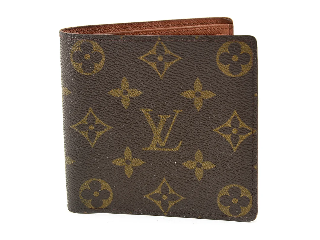 PLÅNBOK, LOUIS VUITTON, monogram canvas, vintage -94, mynt,sedelar, 3 kreditkort,12x11,5, skada i sedelfack. — Accessoarer/Plånböcker — Kaplans