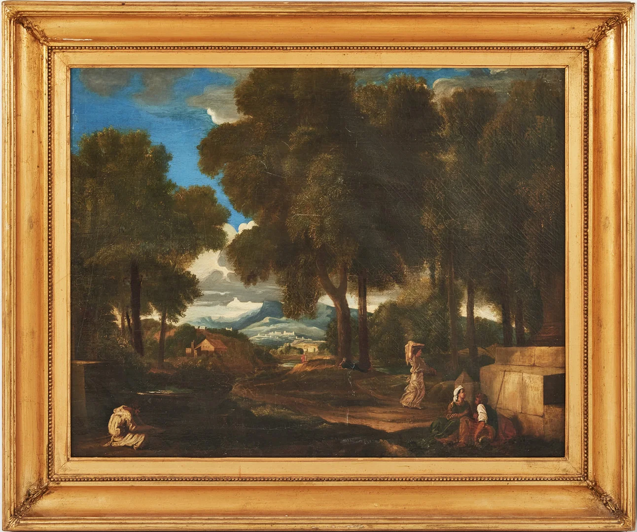 ITALIENSK SKOLA. omkring 1800, pastoralt landskap. — Paintings — Stockholms Auktionsverk Magasin 5