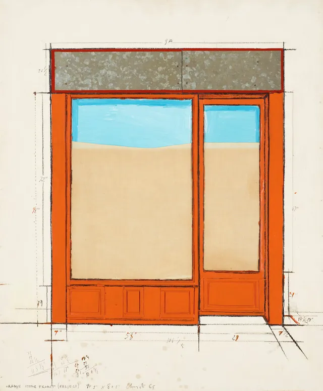 Christo & Jeanne-Claude, "Orange Store Front (Project)".