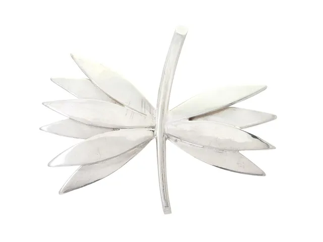 REY URBAN, brosch, silver, Stockholm 1966, mått 43x53 mm, vikt 12,9 g. (d)