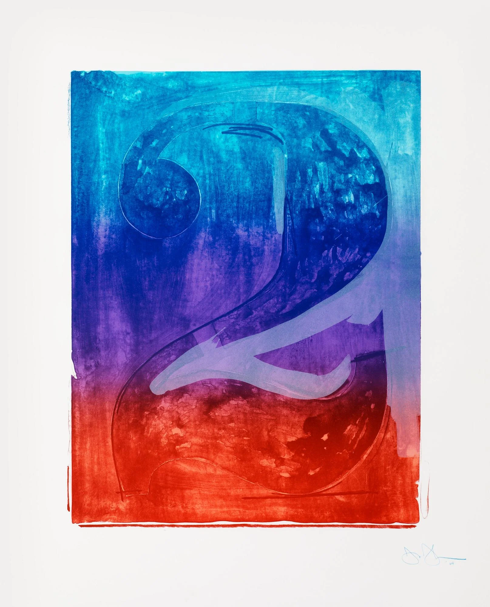 Jasper Johns, "Figure 2", ur: "Color numeral series". — Bukowskis