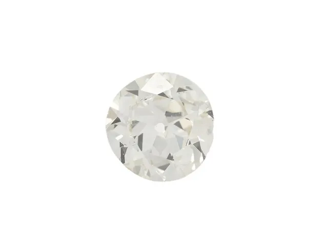 DIAMANT, gammalslipad 0,35 ct, ca TCa(K bruna serien)/P1, mått 4,66 x 4,75 mm x 2,48 mm, diamanten har nagg och sprickbildning som når ytan.