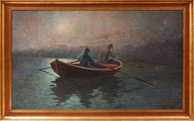 STEN EKENDAHL. Fiskare,olja på duk signerad och daterad 1918.