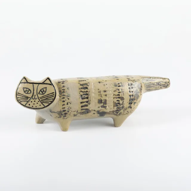 LISA LARSON. "Katt", ur serien "Stora Zoo", stengods, Gustavsberg.