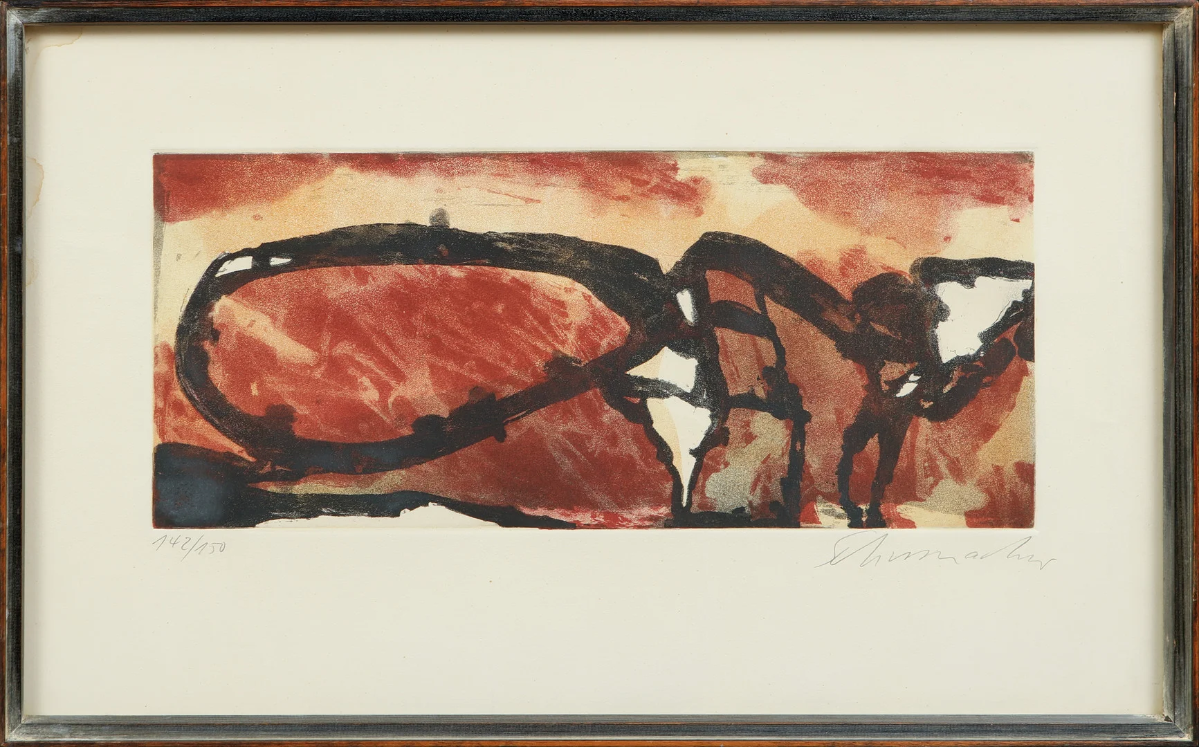 EMIL SCHUMACHER. Utan titel, akvatint, signerad och numrerad 142/150. — Engravings & Prints — Göteborgs Auktionsverk