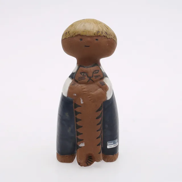 LISA LARSON. "PELLE", delvis glaserat stengods, Gustavsberg.
