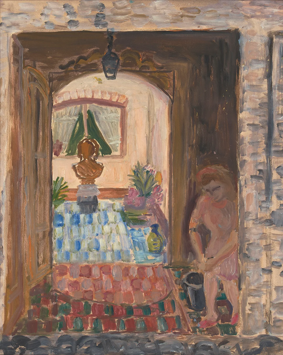 Ryggen, Hans — Kvinne som vasker — Kunst/Øvrig billedkunst — Blomqvist