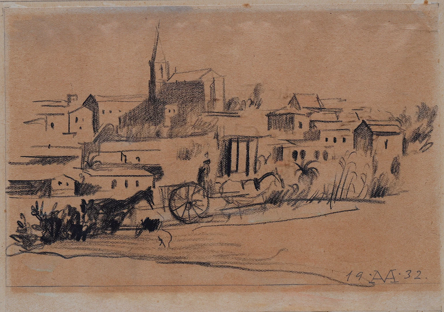 ANTONI VILA ARRUFAT. Rural view. — Drawings — Balclis