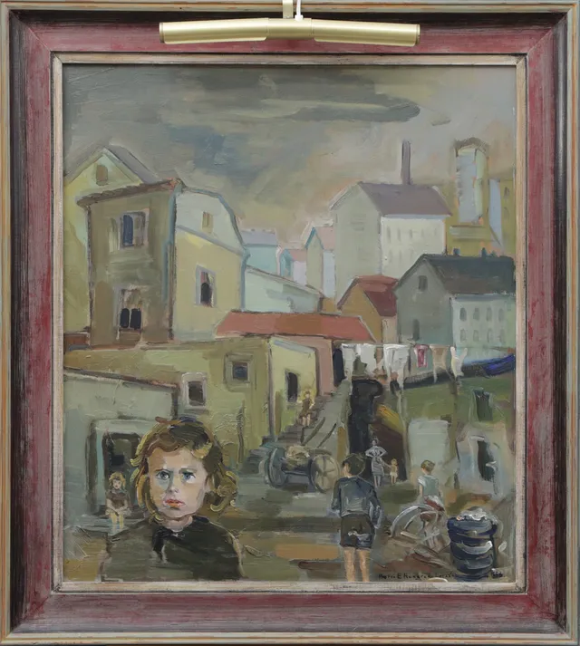 ASTRI EKENGREN-LARSSON. OLJA, på pannå, signerad.