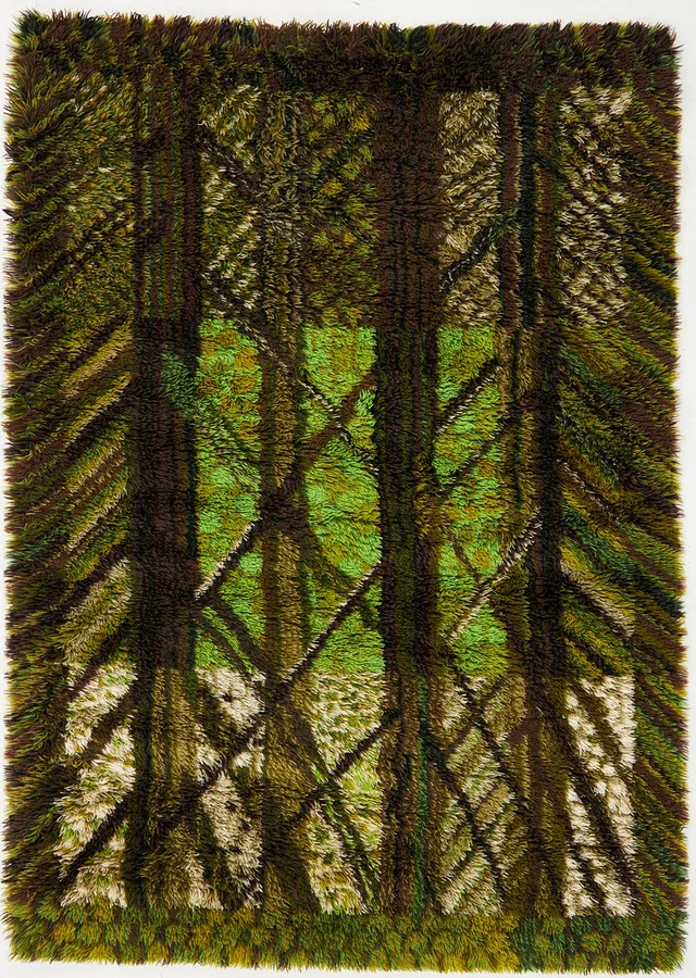 MARIANNE RICHTER. Ryamatta, "Kolmården", ca 196x137 cm.