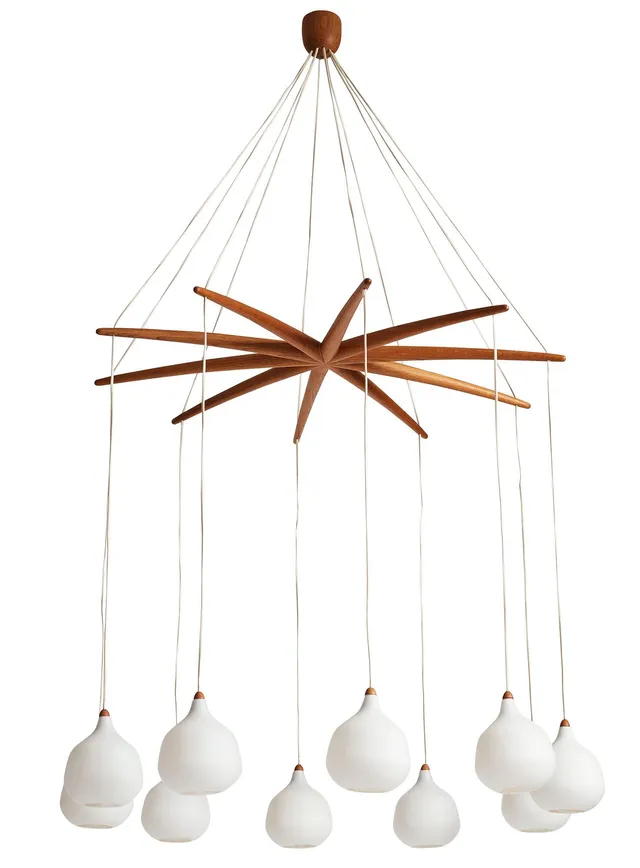 Uno & Östen Kristiansson, taklampa, Luxus, Vittsjö, 1950/1960-tal.