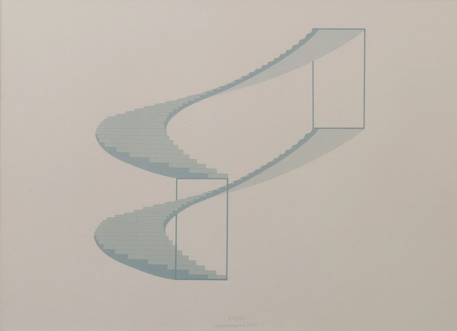 CARL MAGNUS. Geometrisk komposition, färglitografi, signerad, numrerad 271/325. — Engravings & Prints — Garpenhus Auktioner