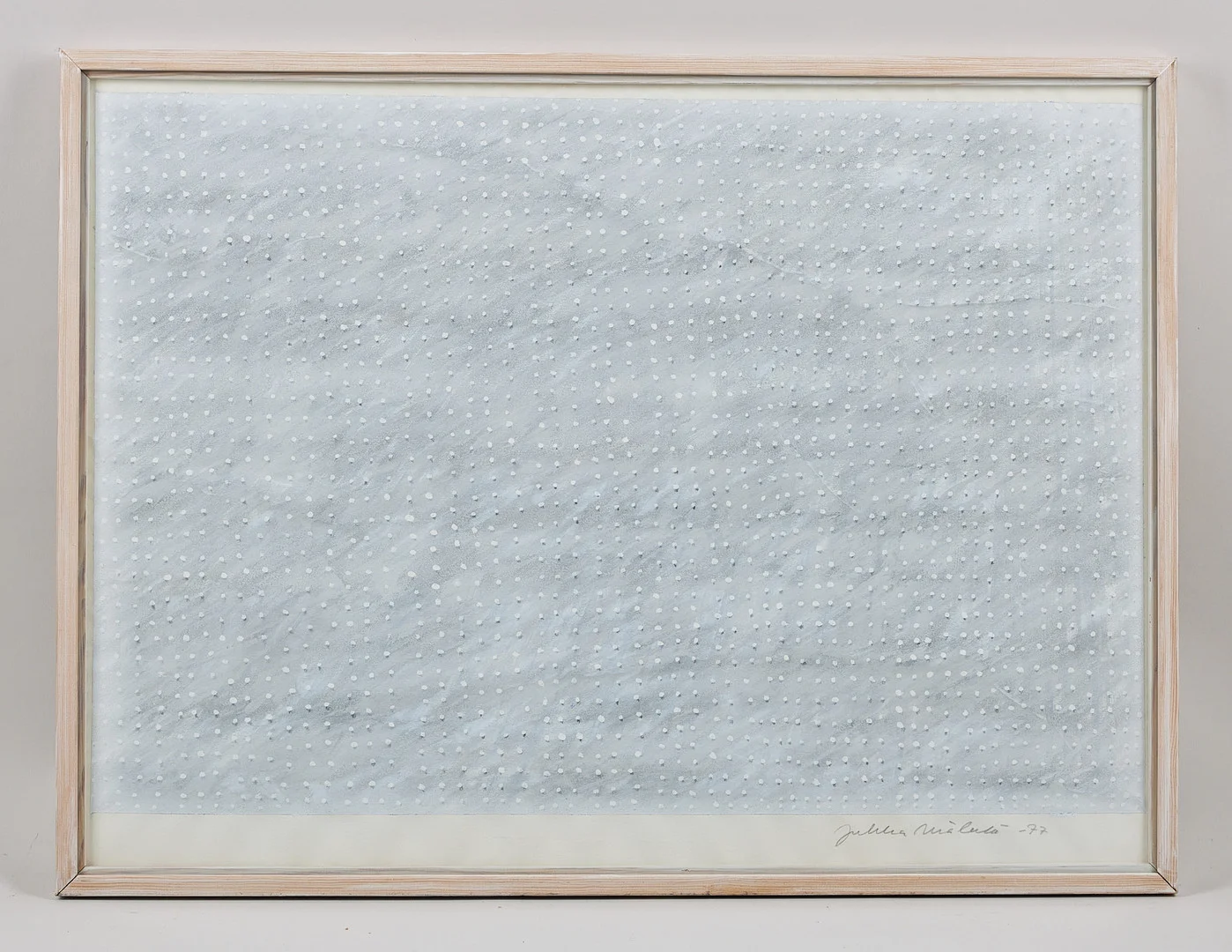 JUKKA MÄKELÄ. "Blå idyll", signerad samt daterad -77, blandteknik på papper. — Paintings — Stockholms Auktionsverk Helsinki