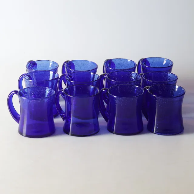 ERIK HÖGLUND. Ölsejdlar, 12 st. Glas, Boda, signerade.