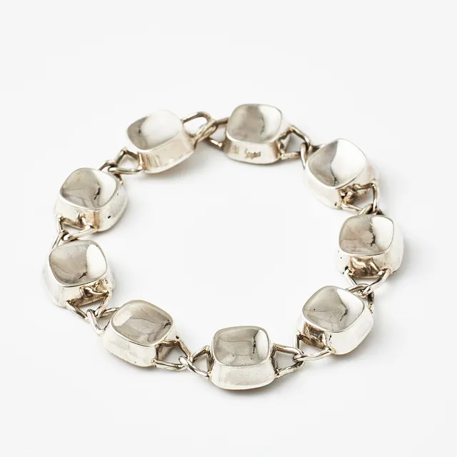 SIGURD PERSSON. "Skål och Ruta", armband, sterlingsilver, för Heribert Engelbert/Stigbert, Stockholm 1961.