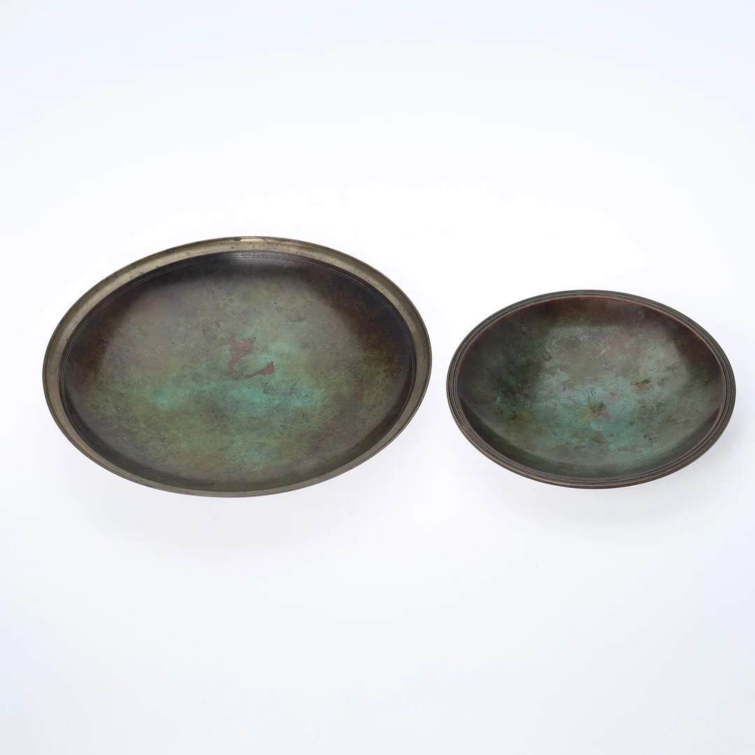 JUST ANDERSEN (1884-1943). To bronze fade, Danmark, ca 1935 (2). — Other metals — Palsgaard Kunstauktioner