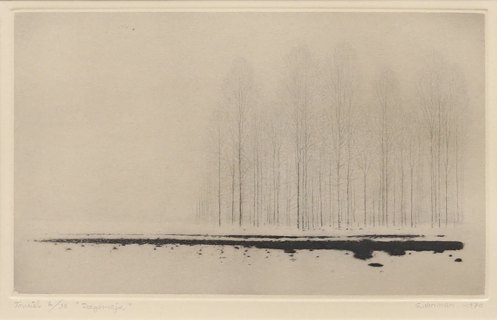 GUNNAR NORRMAN. Torrnål, signerad, daterad och numrerad. — Engravings & Prints — Garpenhus Auktioner